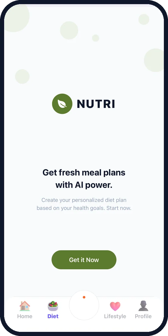 Nutri: fresh meal plans with AI power